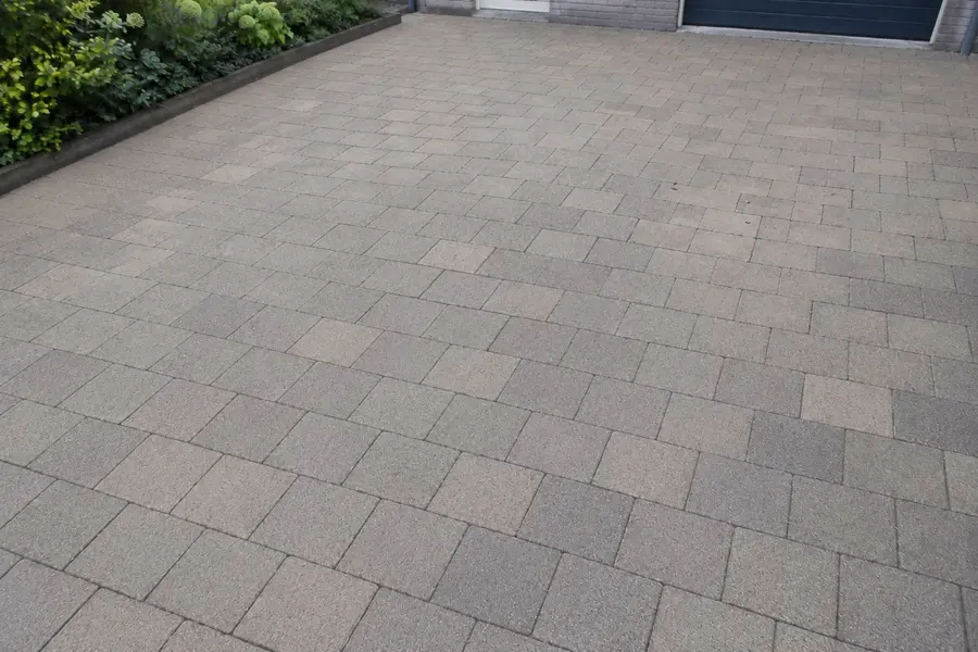 Bestrating voor en na na